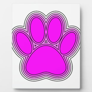 Placa Expositora Perro Paw En Rosa Con Salidas