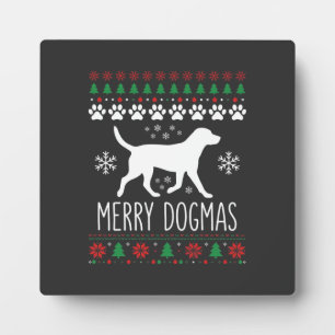 Placa Expositora Perro Vector Navidad Dogmas Alegres