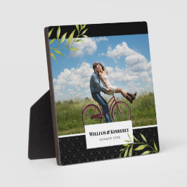 Placa Expositora Personaliza tu foto con laurel y damasco