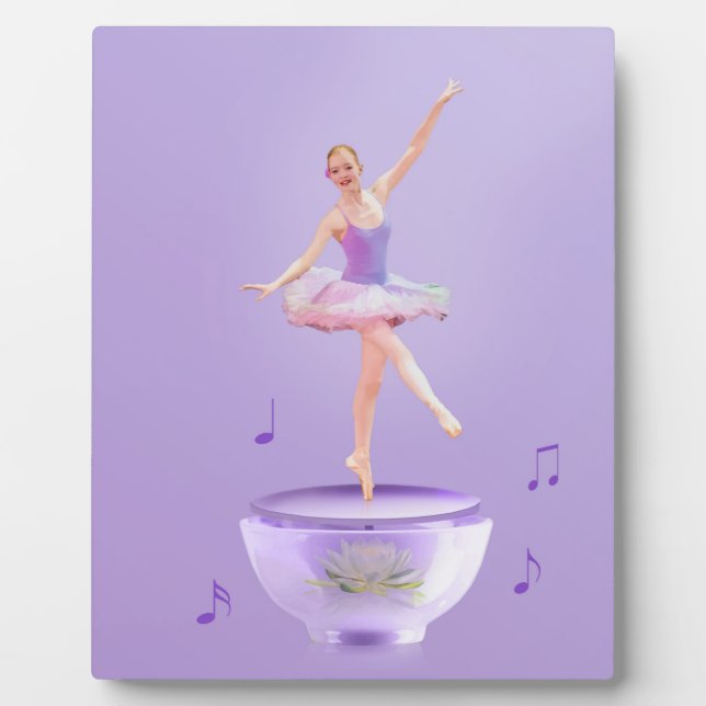 Placa Expositora Personalizable Ballerina Music Box (Frente)