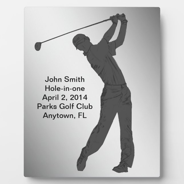 Placa Expositora Personalizable Hole-in-one Golf Swinger (Frente)