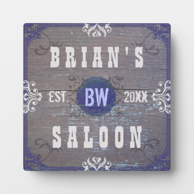 Placa Expositora Personalizable Home Bar Beer Saloon (Frente)