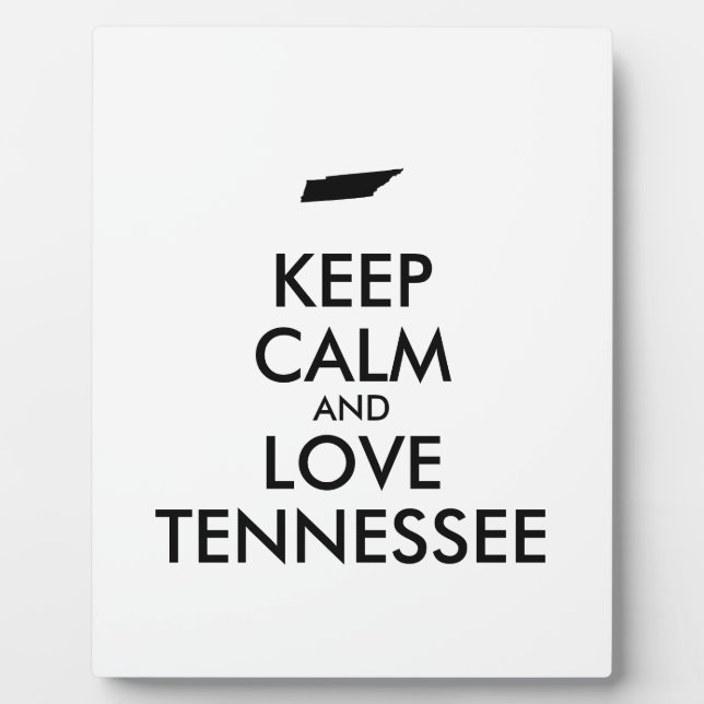 Placa Expositora Personalizable MANTENER CALMA Y AMAR A TENNESSEE (Frente)
