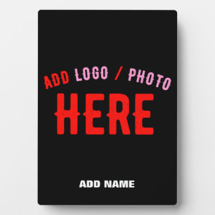 PLACA EXPOSITORA PERSONALIZABLE MODERNO ESTILO NEGRO VERIFICADO MAR