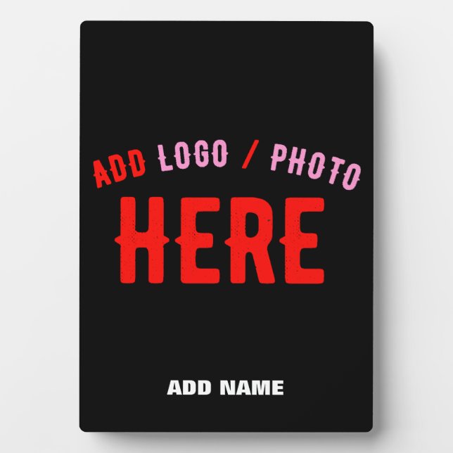 PLACA EXPOSITORA PERSONALIZABLE MODERNO ESTILO NEGRO VERIFICADO MAR (Frente)