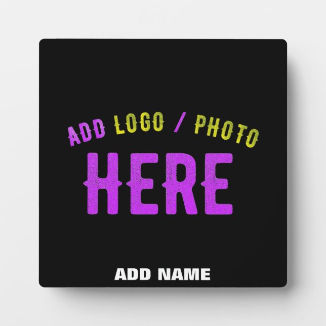 PLACA EXPOSITORA PERSONALIZABLE MODERNO ESTILO NEGRO VERIFICADO MAR (Frente)