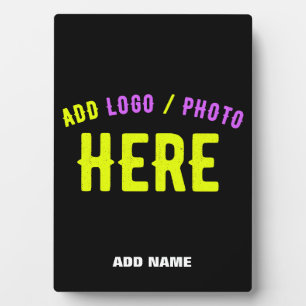 PLACA EXPOSITORA PERSONALIZABLE MODERNO ESTILO NEGRO VERIFICADO MAR