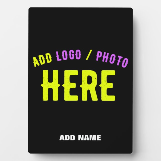 PLACA EXPOSITORA PERSONALIZABLE MODERNO ESTILO NEGRO VERIFICADO MAR (Frente)