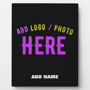 PLACA EXPOSITORA PERSONALIZABLE MODERNO ESTILO NEGRO VERIFICADO MAR