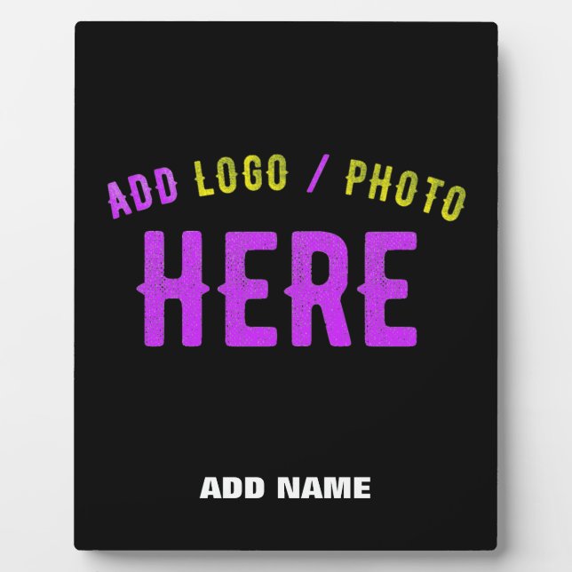 PLACA EXPOSITORA PERSONALIZABLE MODERNO ESTILO NEGRO VERIFICADO MAR (Frente)