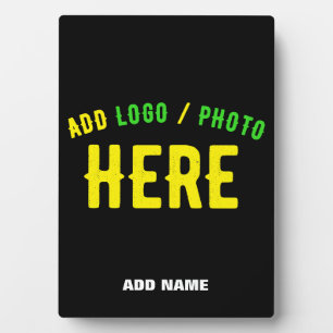 PLACA EXPOSITORA PERSONALIZABLE MODERNO ESTILO NEGRO VERIFICADO MAR