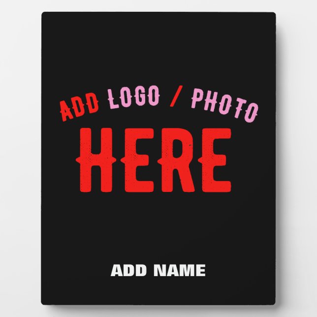 PLACA EXPOSITORA PERSONALIZABLE MODERNO ESTILO NEGRO VERIFICADO MAR (Frente)