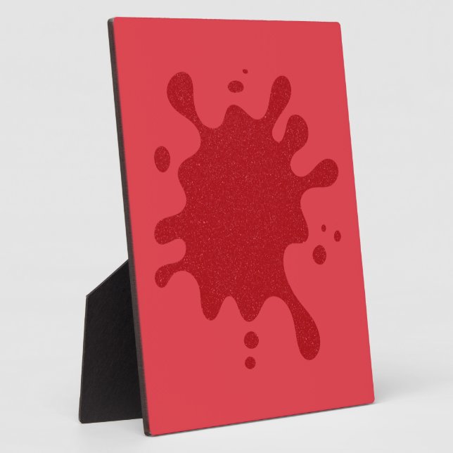 Placa Expositora Personalizable Tomate Rojo Splash Plaque (Lado)