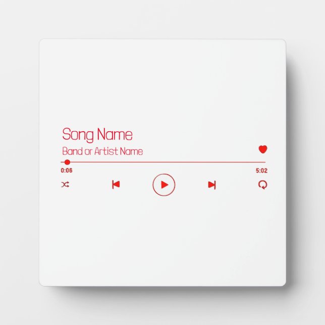 Placa Expositora Personalizable tu música favorita (Frente)