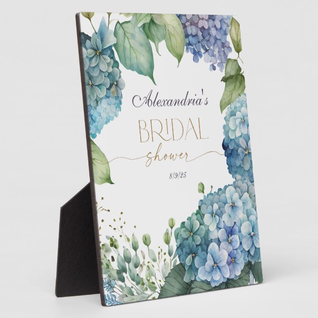 Placa Expositora Personalización de las hidrangeas azules de ducha  (Lado)