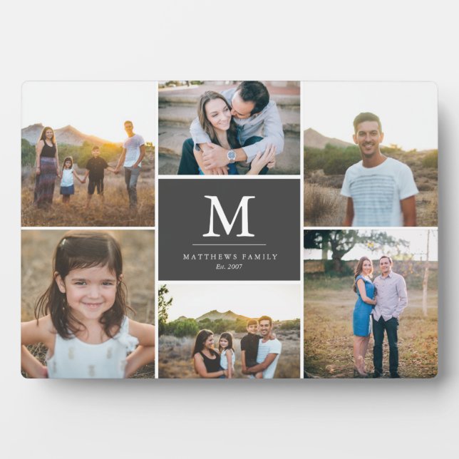 Placa Expositora Personalizado 6 Plaque de Collage de fotos con Eas (Frente)