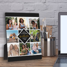 Placa Expositora Personalizado 8 Graduado de Oro del Collage Photo 