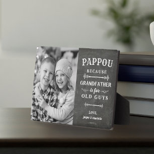 Placa Expositora Personalizado Abuelo apodo foto del Día del Padre
