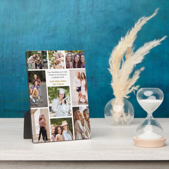 Placa Expositora Personalizado Amigos Collage Amistad Foto (Lado)