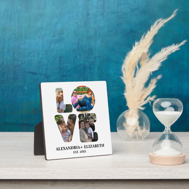 Placa Expositora Personalizado amor moderno 4 collage de fotos para (in situ)