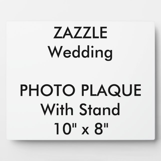 Placa Expositora Personalizado boda Photo Plaque de 10" x 8" (Frente)