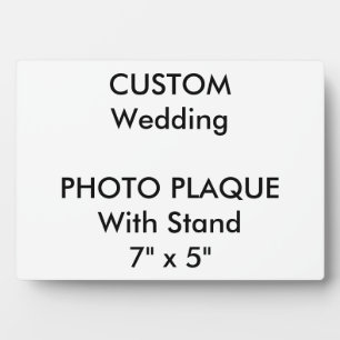 Placa Expositora Personalizado boda Photo Plaque de 7" x 5"