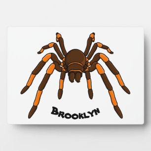 Placa Expositora Personalizado de araña tarántula arenosa marrón y