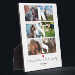 Placa Expositora Personalizado de Collage de fotos inicial de parej<br><div class="desc">Personalizado de Collage de fotos inicial de parejas personalizadas</div>