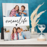 Placa Expositora Personalizado de fotografías de Black Hashtag Moml<br><div class="desc">Abraza la belleza y el humor de la maternidad con la etiqueta negra Momlife 2 Photos Personalizado Plaque. Este elegante diseño negro muestra la icónica leyenda "#Momlife" junto a dos franjas fotográficas de personalizable para mostrar tus momentos más apreciados. Perfecto como una adición elegante a tu hogar o como un...</div>