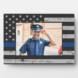 Placa Expositora Personalizado de la Línea Azul delgado