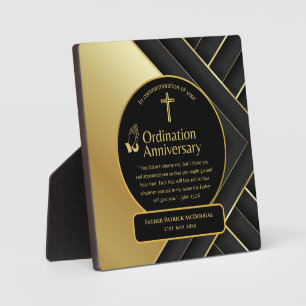 Placa Expositora Personalizado de la Ordenación del Pastor de Regal