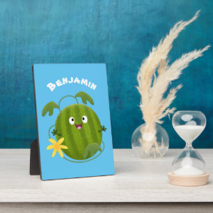 Placa Expositora Personalizado de la sandía sonriente alegre