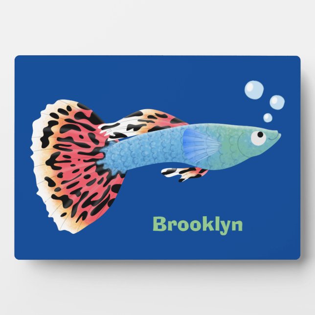 Placa Expositora Personalizado de peces tropicales adormilados (Frente)