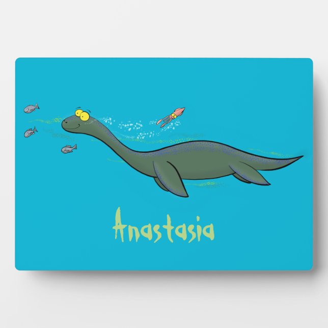 Placa Expositora Personalizado de plesiosaurios monstruo del mar (Frente)