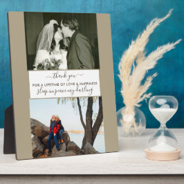 Placa Expositora Personalizado de recuerdo 2 Foto Beige Brown