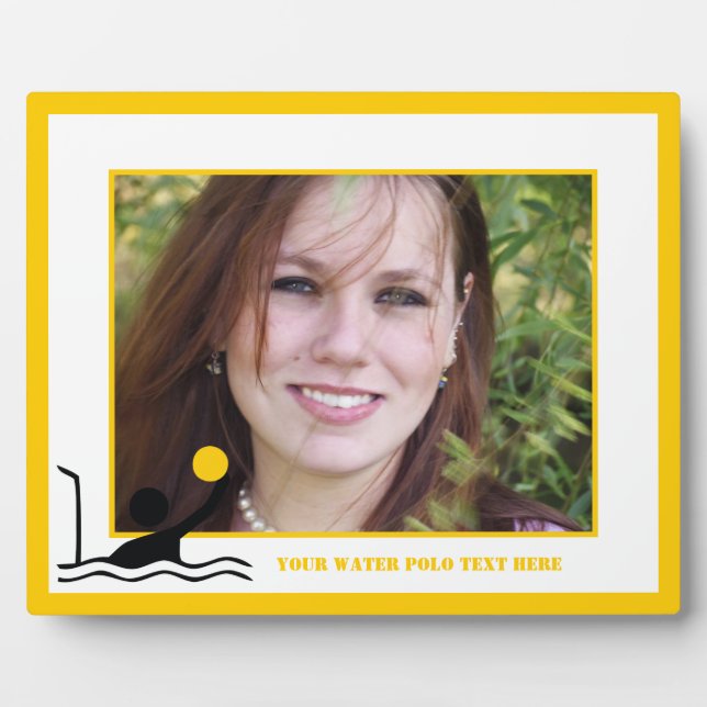 Placa Expositora Personalizado de silueta negra del jugador de wate (Frente)