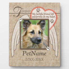 Placa Expositora Personalizado de Solidaridad Mascota Angel Wings