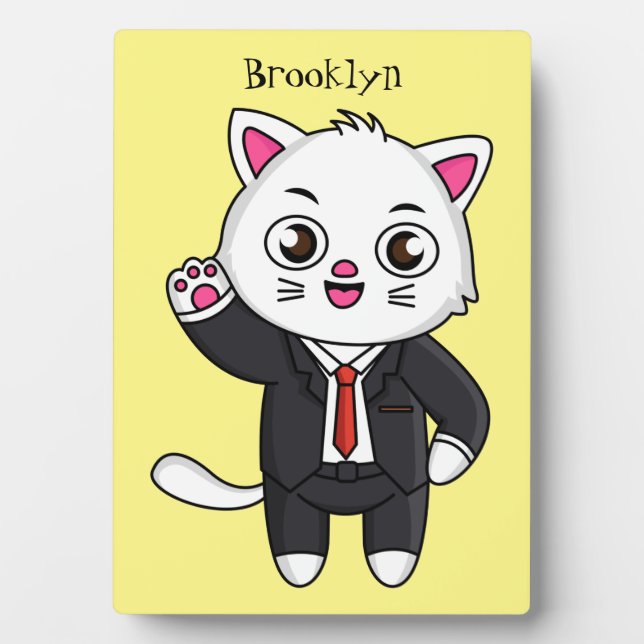 Placa Expositora Personalizado de traje de negocios (Frente)