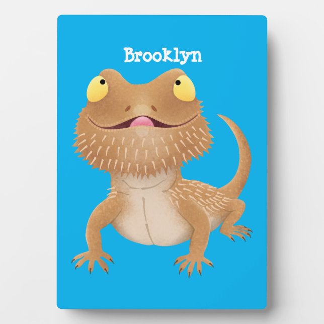 Placa Expositora Personalizado del lagarto de dragón barbudo (Frente)