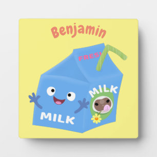 Placa Expositora Personalizado del personaje de la caja de leche fe