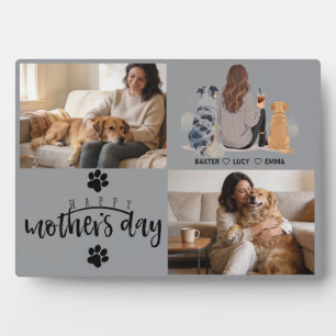 Placa Expositora Personalizado Dog Mom Nombre Personalizado Feliz