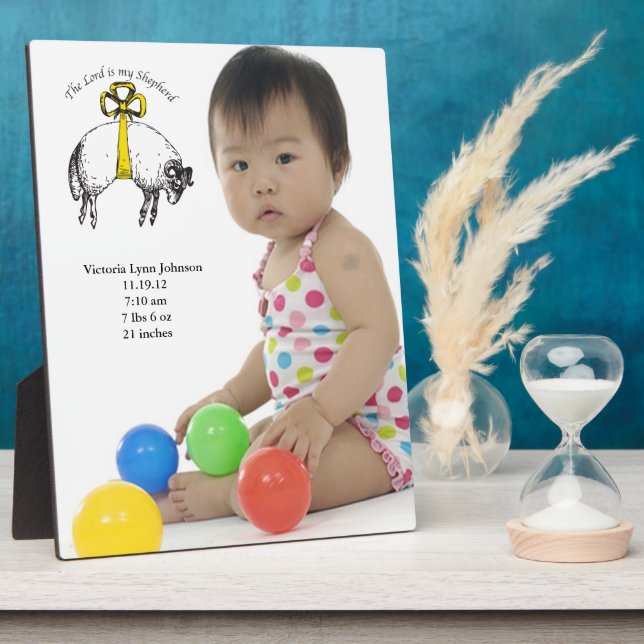 Placa Expositora Personalizado El SEÑOR es mi pastor Salmo 23 (Lado)