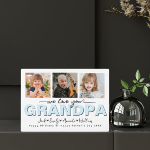 Placa Expositora Personalizado Elegant Te amamos el collage de foto