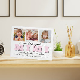 Placa Expositora Personalizado Elegant Te amamos el collage de Mimi