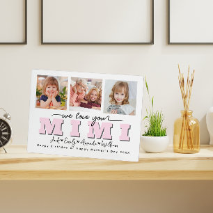 Placa Expositora Personalizado Elegant Te amamos el collage de Mimi