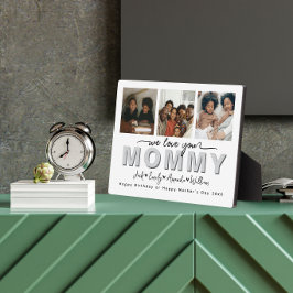 Placa Expositora Personalizado Elegant Te queremos, mami collage de