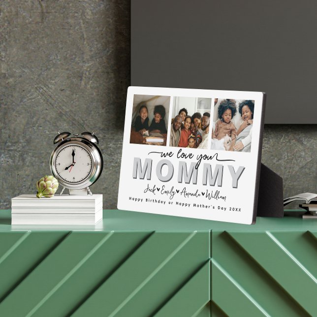 Placa Expositora Personalizado Elegant Te queremos, mami collage de (Subido por el creador)