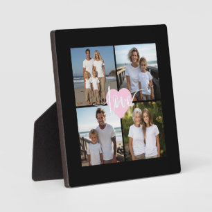 Placa Expositora Personalizado elegante Familia 4 foto amor