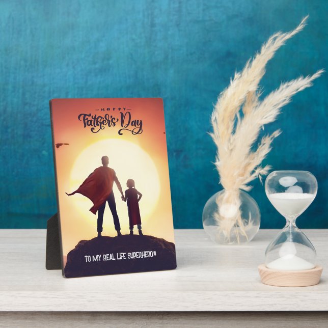 Placa Expositora Personalizado Feliz Día del Padre Superhéroe de pl (Subido por el creador)