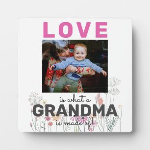 Placa Expositora Personalizado Foto Amor Abuela 5.25 x 5.25